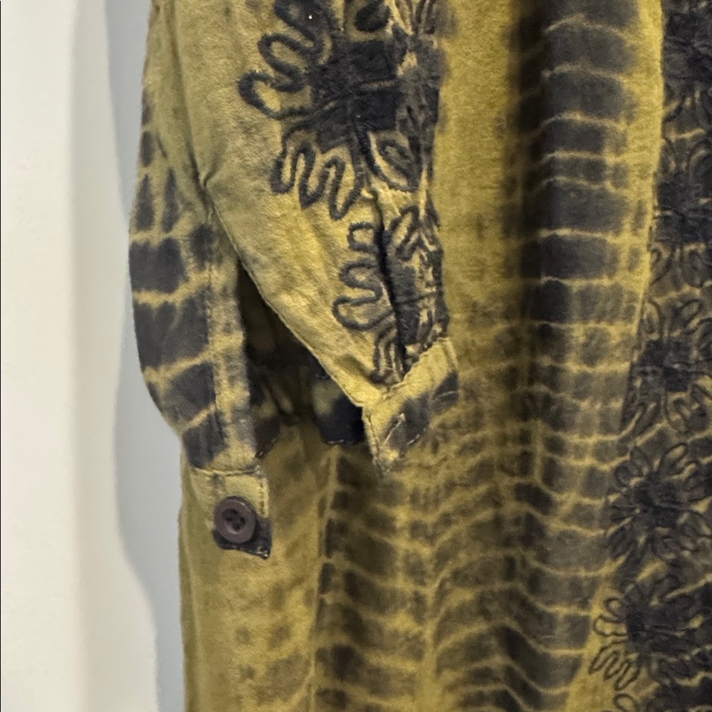 ANTIK BATIK ARTISAN Hand-Dyed Tunic Dress resort wear vacation one of a kind - Picture 7 of 12